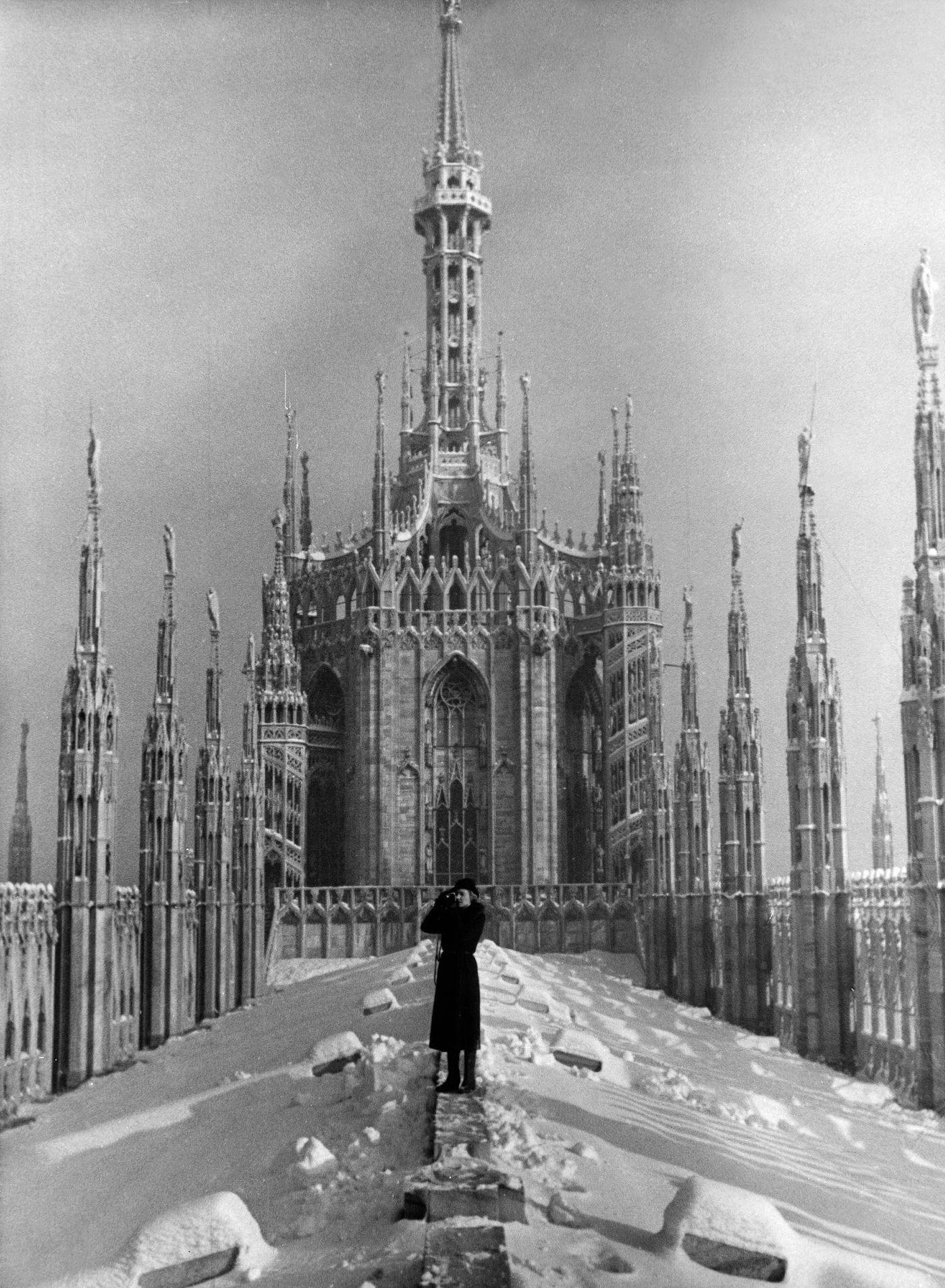 #58 Roof of Milan Cathedral in the winter, 1934