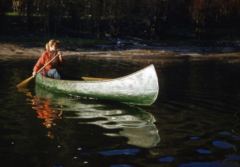 #5 Arlene Smith on Hammond Lake, about 1954
