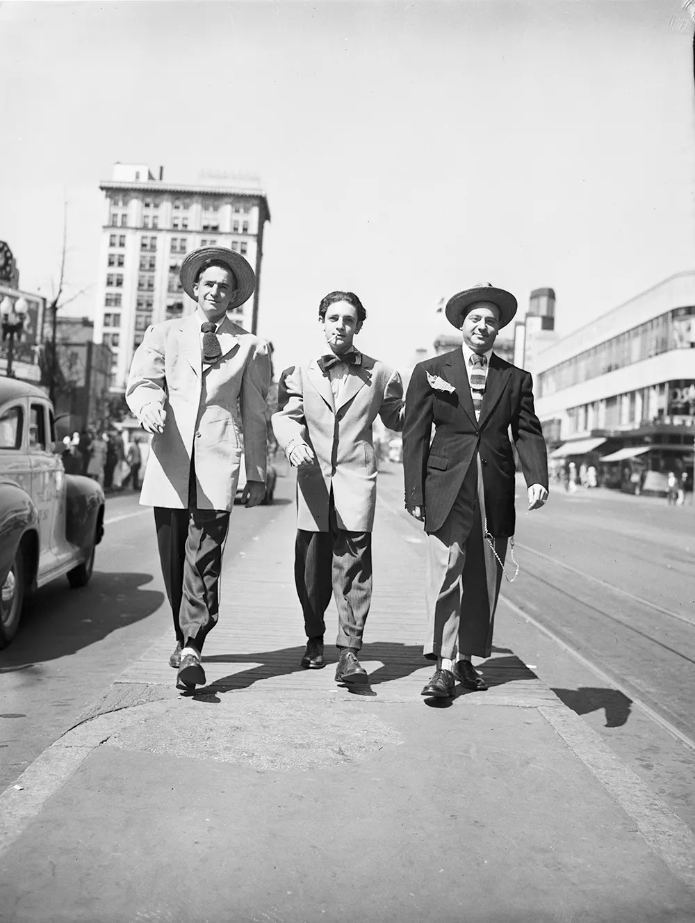 #1 Men wearing zoot suits in 1946.