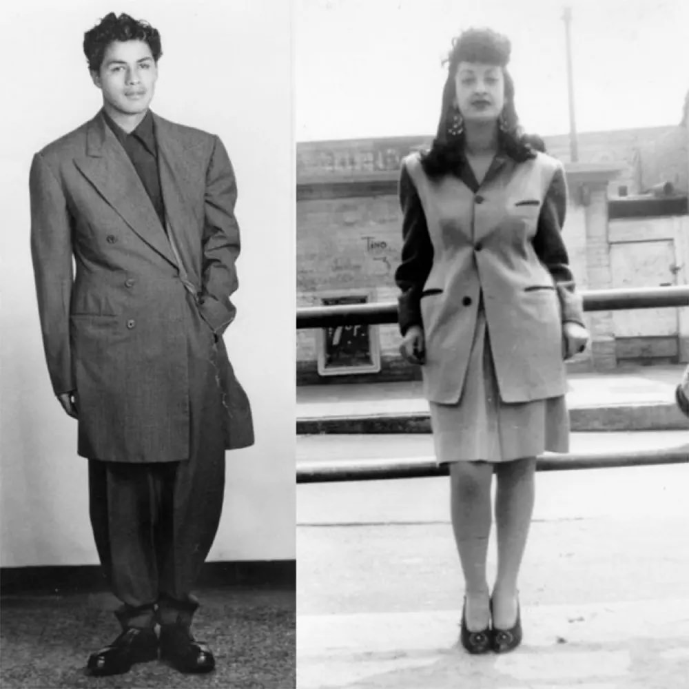 #20 Mexican American youth in zoot suits. One newspaper referred to zoot suiters as gamin [neglected street child] dandies.