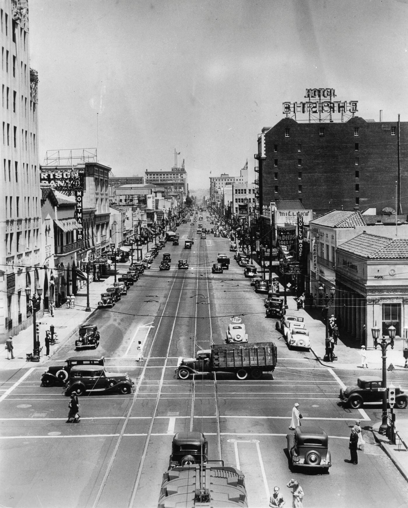 #117 View of Hollywood Boulevard. Hollywood. Los Angeles. California, 1930