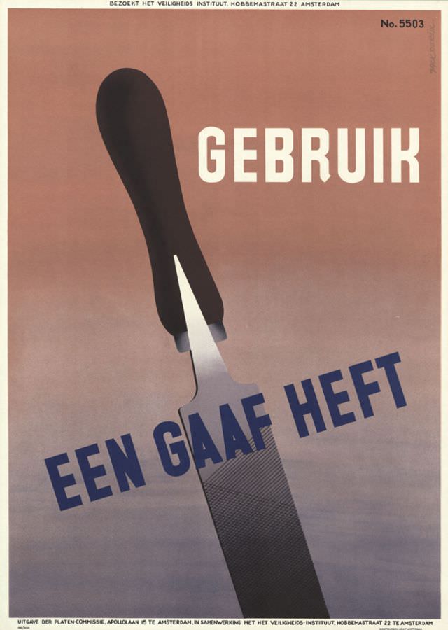 #34 Poster by Jack de Rijk, 1955
