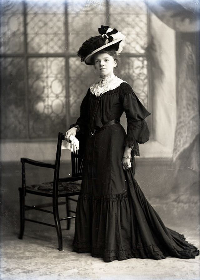 #110 Mrs Neville poses for a portrait on December 28, 1907