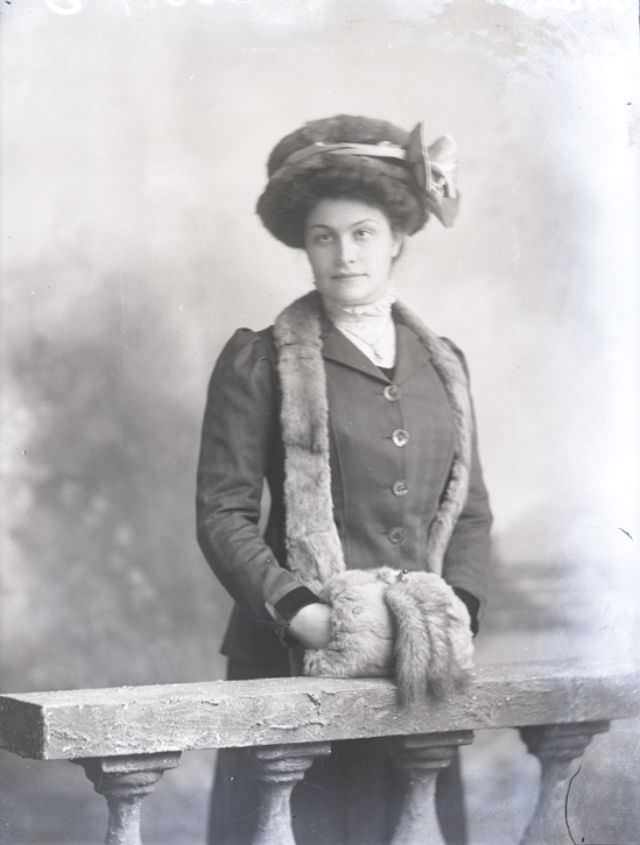 #119 Miss Inden poses for a portrait on November 4, 1909