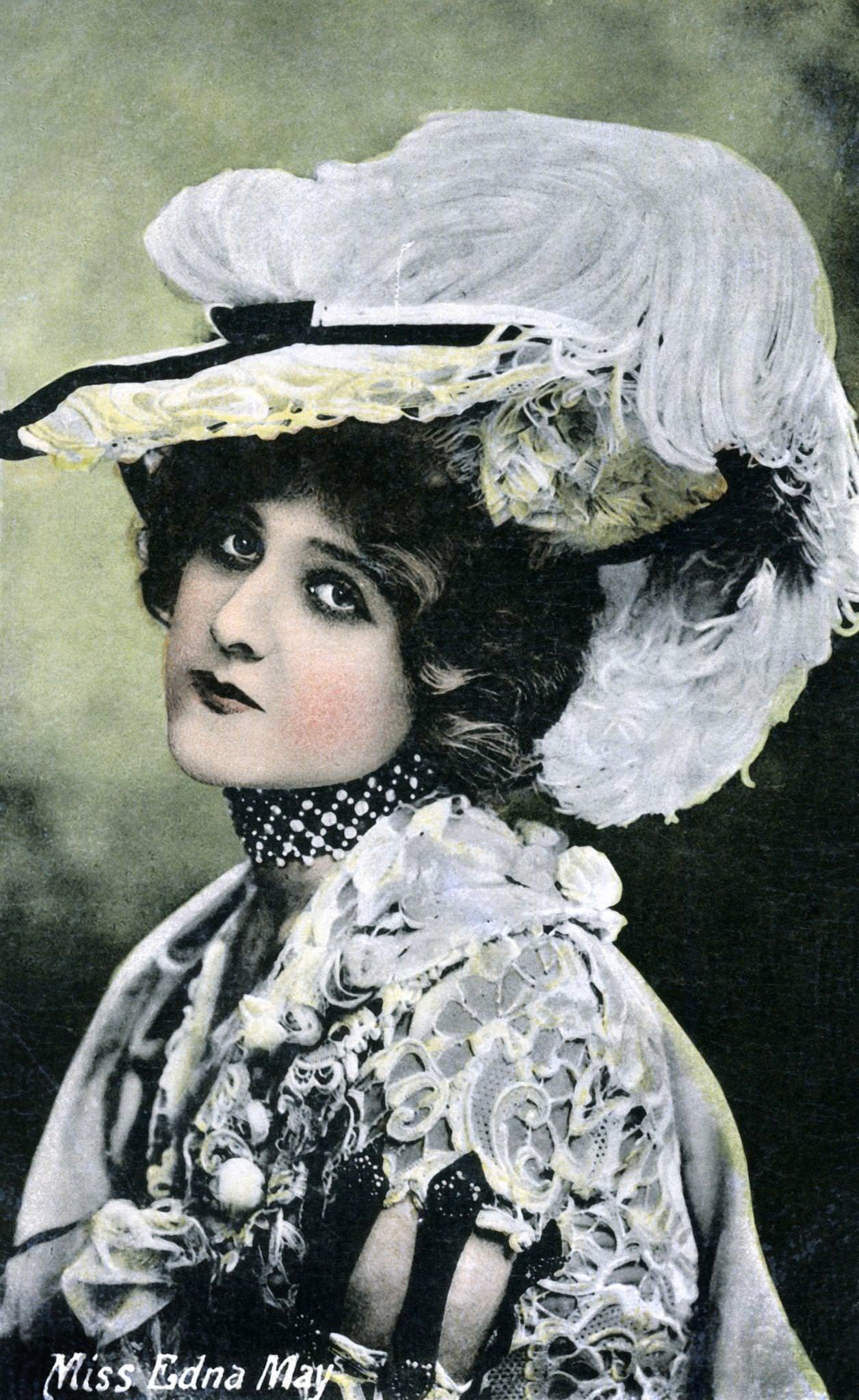 #82 Edna May poses for a portrait in the early 1900s