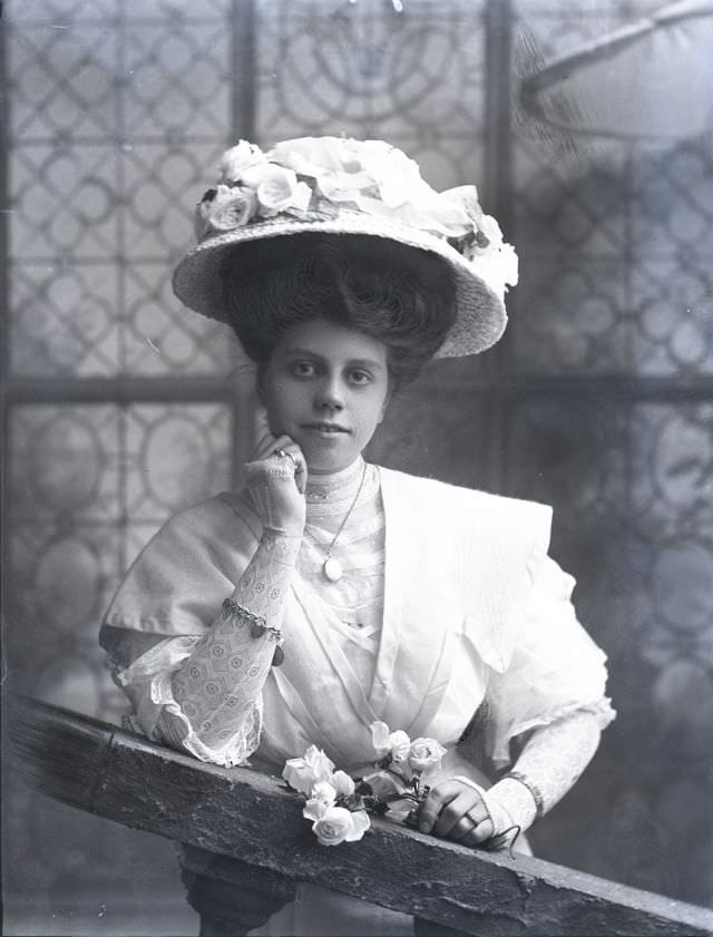 #107 Miss Whiteman poses for a portrait on September 7, 1907