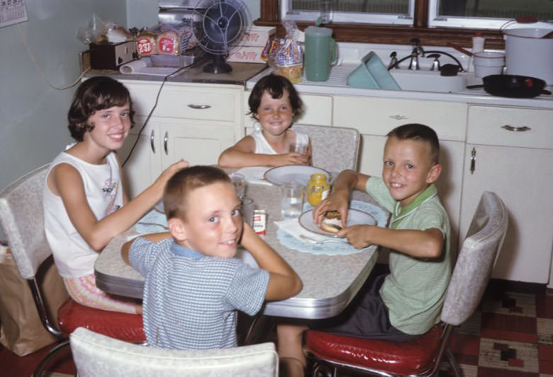 #12 Kathy, Teresa, Larry Welsh, Illinois, 1963