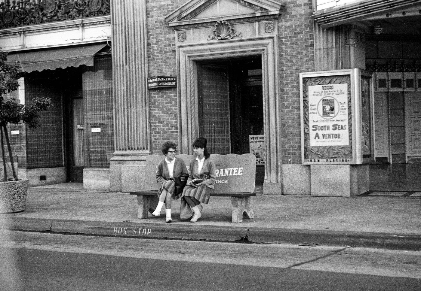 #1 Bus stop on Fulton by the historic Warnors Theatre at the NW corner of Tuolumne and Fulton.