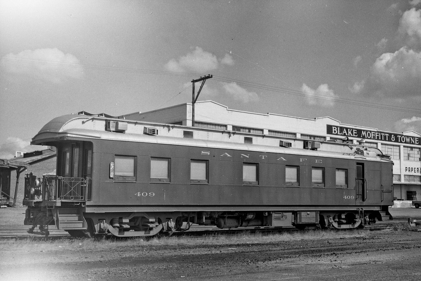 #18 Antique rail car parked on a siding in Fresno, California, 1960s