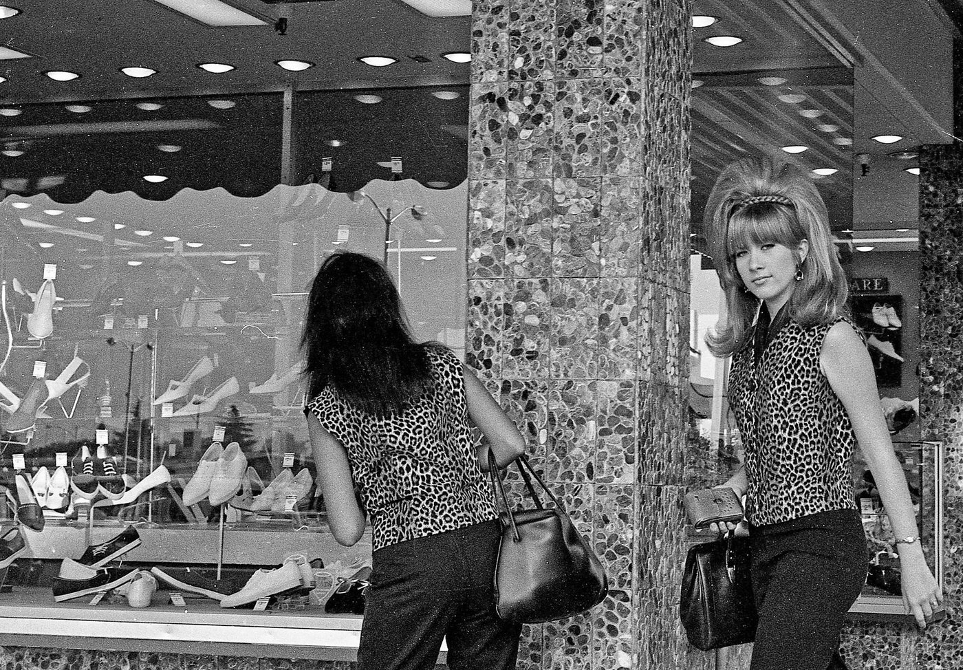 #3 A college friend while driving through Manchester Center in Fresno, California, in 1966.