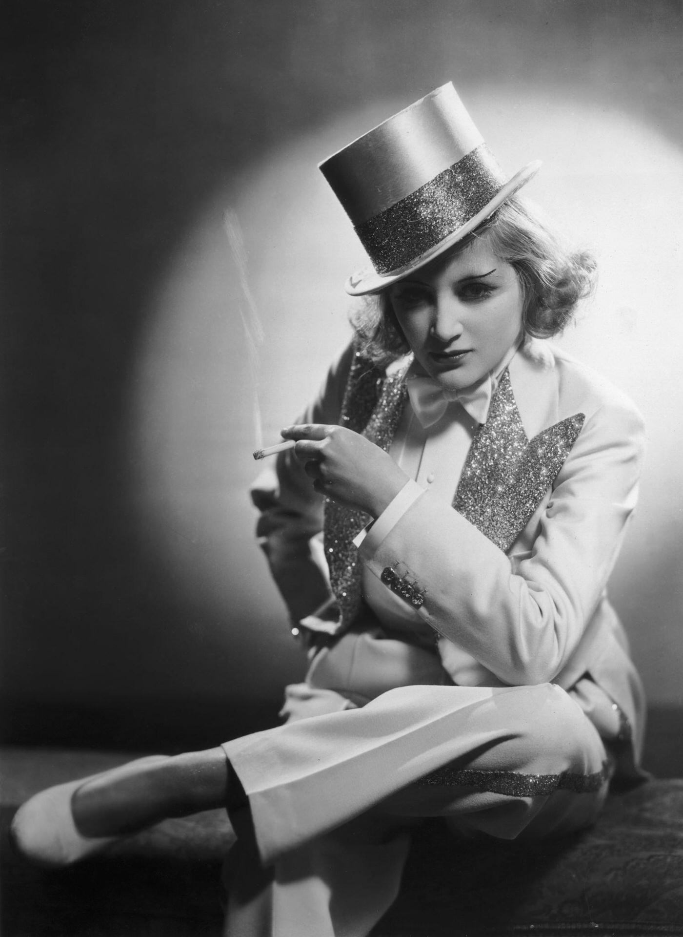 #55 Marlene Dietrich poses for ‘Blonde Venus’ in a pageant of Film Memories, held in aid of the Princess Beatrice Hospital.