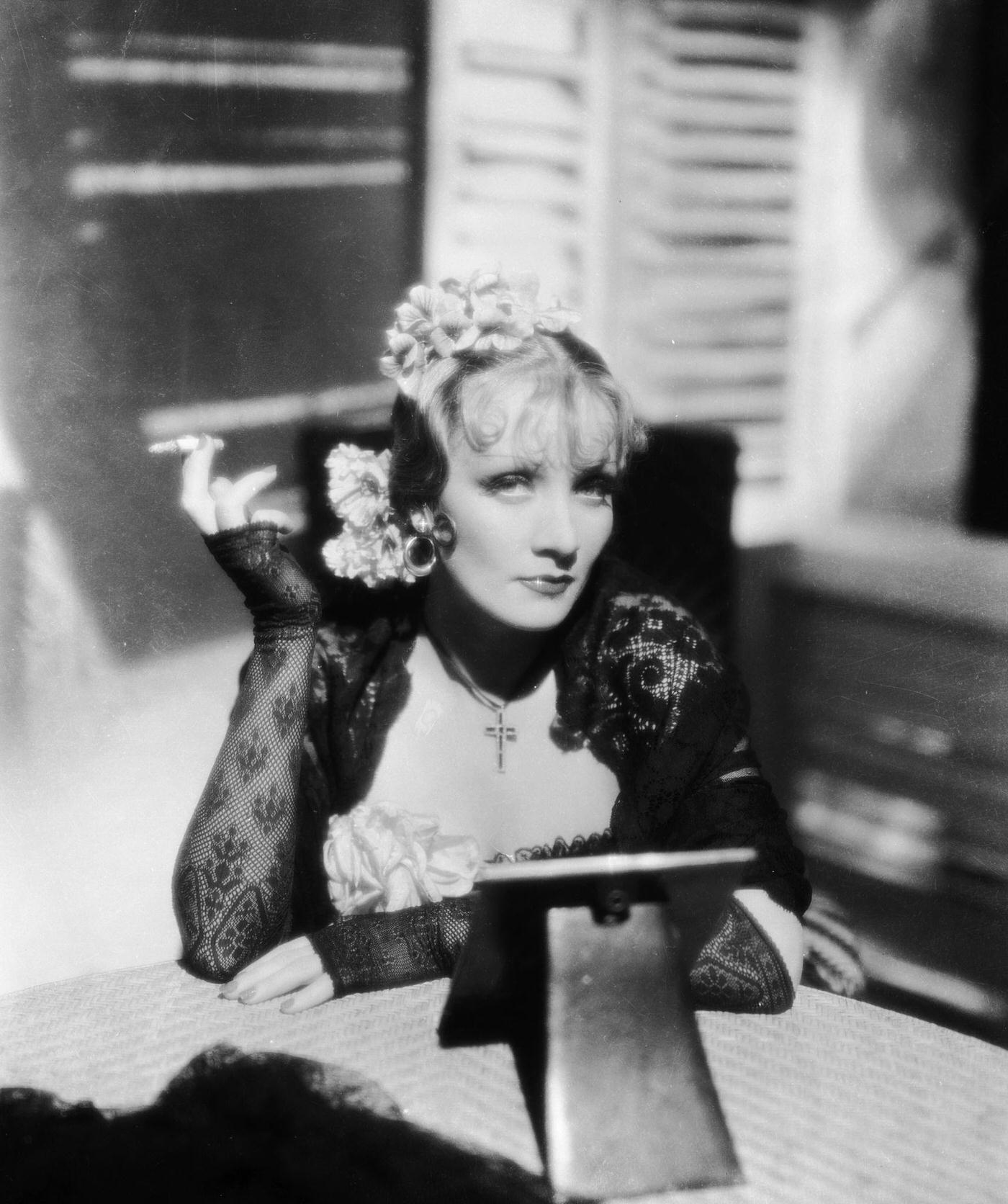 #3 Marlene Dietrich seduces as Concha Perez in a scene from the film ‘The Devil is a Woman.’