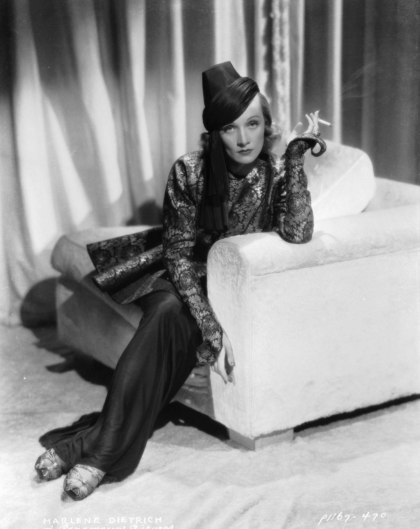 #12 Marlene Dietrich appears in a scene from the romantic drama ‘Angel’ in 1937.