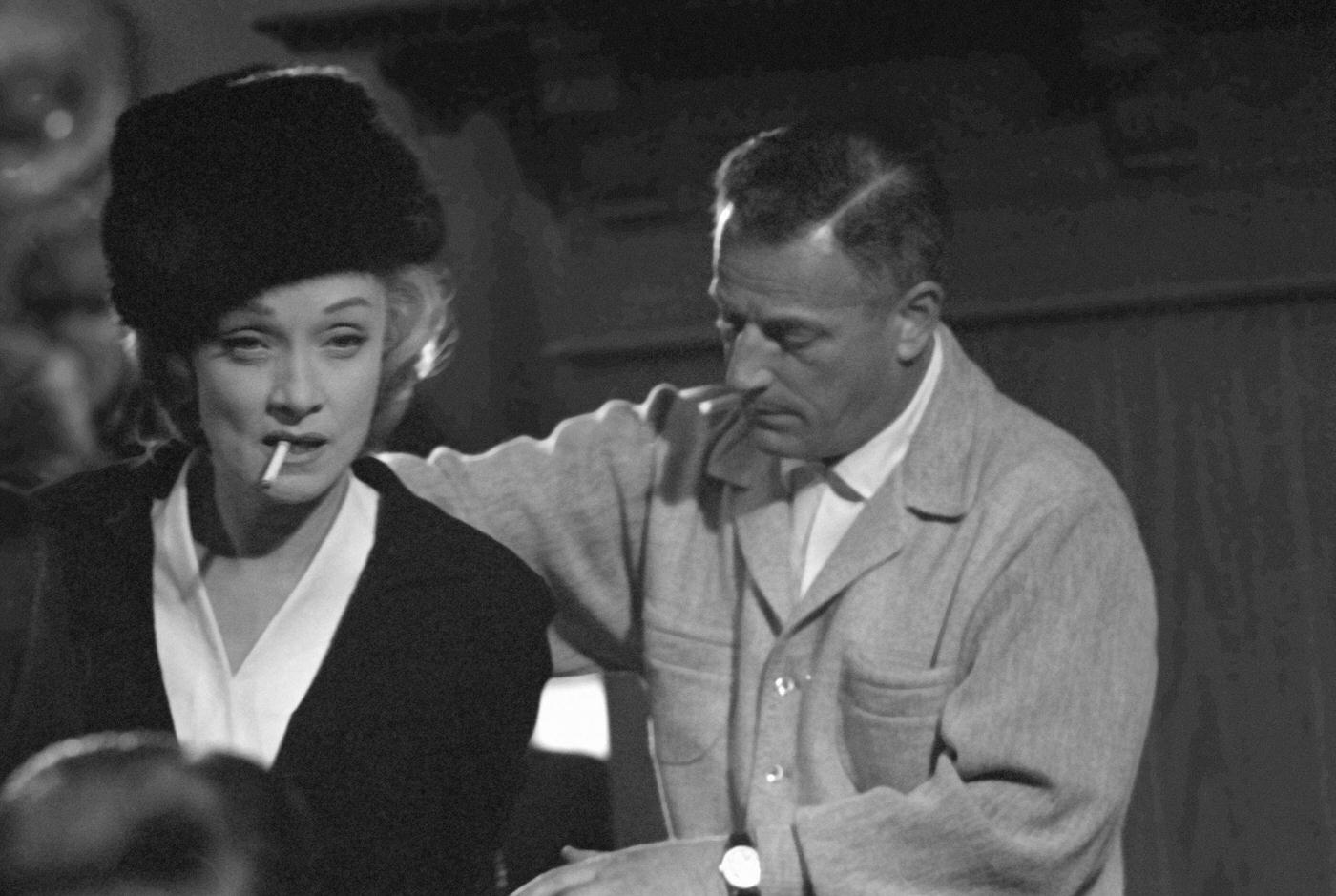 #44 Marlene Dietrich is seen smoking during the making of the 1961 movie ‘Judgment at Nuremberg.’