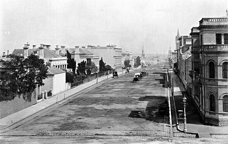 #21 The eastern end of Collins Street from the Treasury Building, 1880s