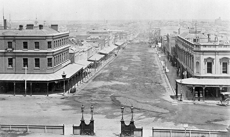 #4 Bourke Street from Parliament House, 1885
