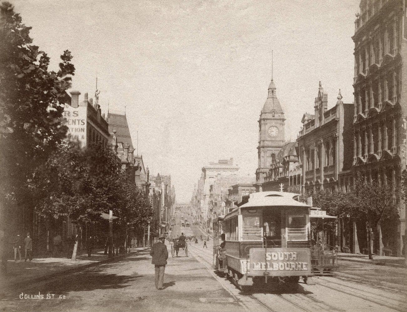 #45 View of Collins Street from Russell Street in South Melbourne, 1885
