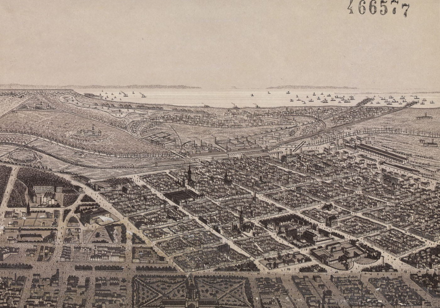 #63 Melbourne from the Exhibition Buildings, 1888