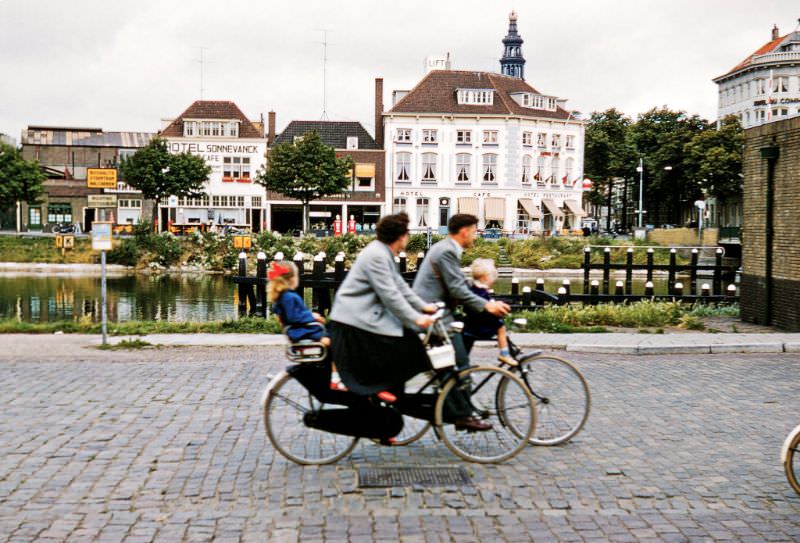 #97 A family on bicycles on Kanaalweg, Middelburg, Netherlands.