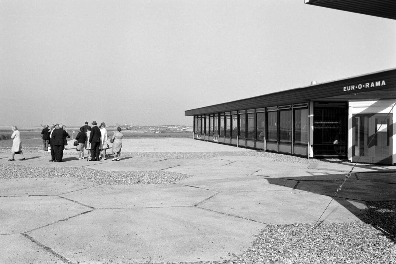 #113 People at Eur-o-Rama Cafe in Hoek van Holland at Rotterdam port, The Netherlands in 1971