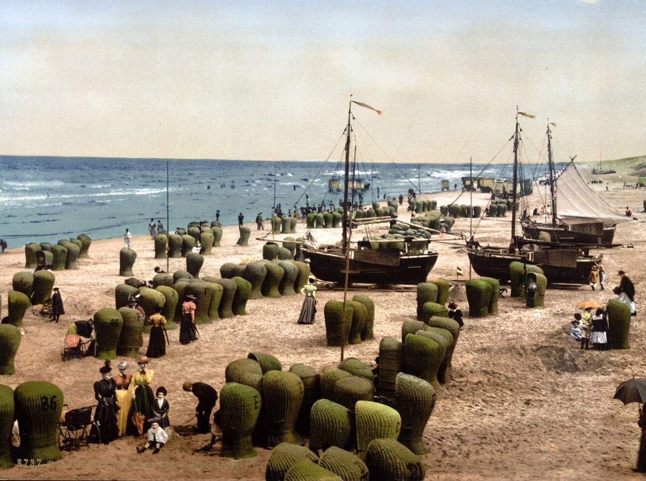 #10 The beach, Scheveningen, Holland, 1900