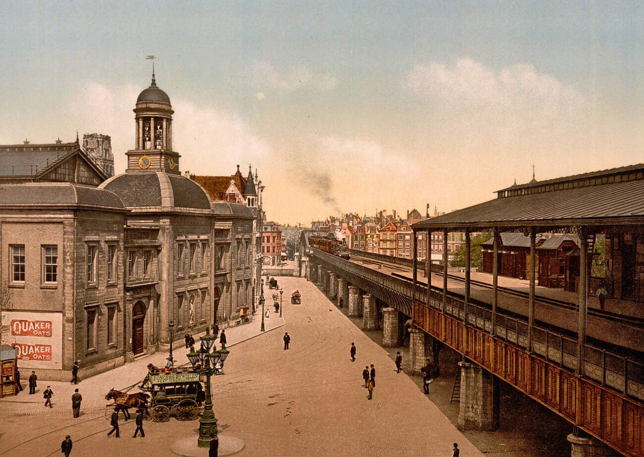 #49 The Bourse and Bourse Station, Rotterdam, Holland, 1900