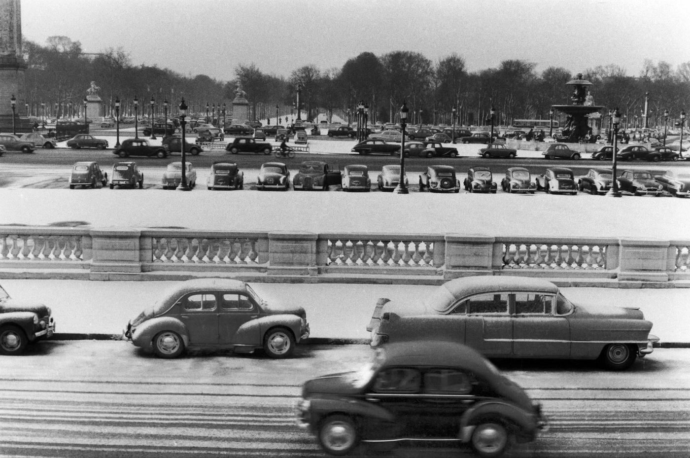 #23 Place De L’Opera Under The Snow, Paris, 1956.