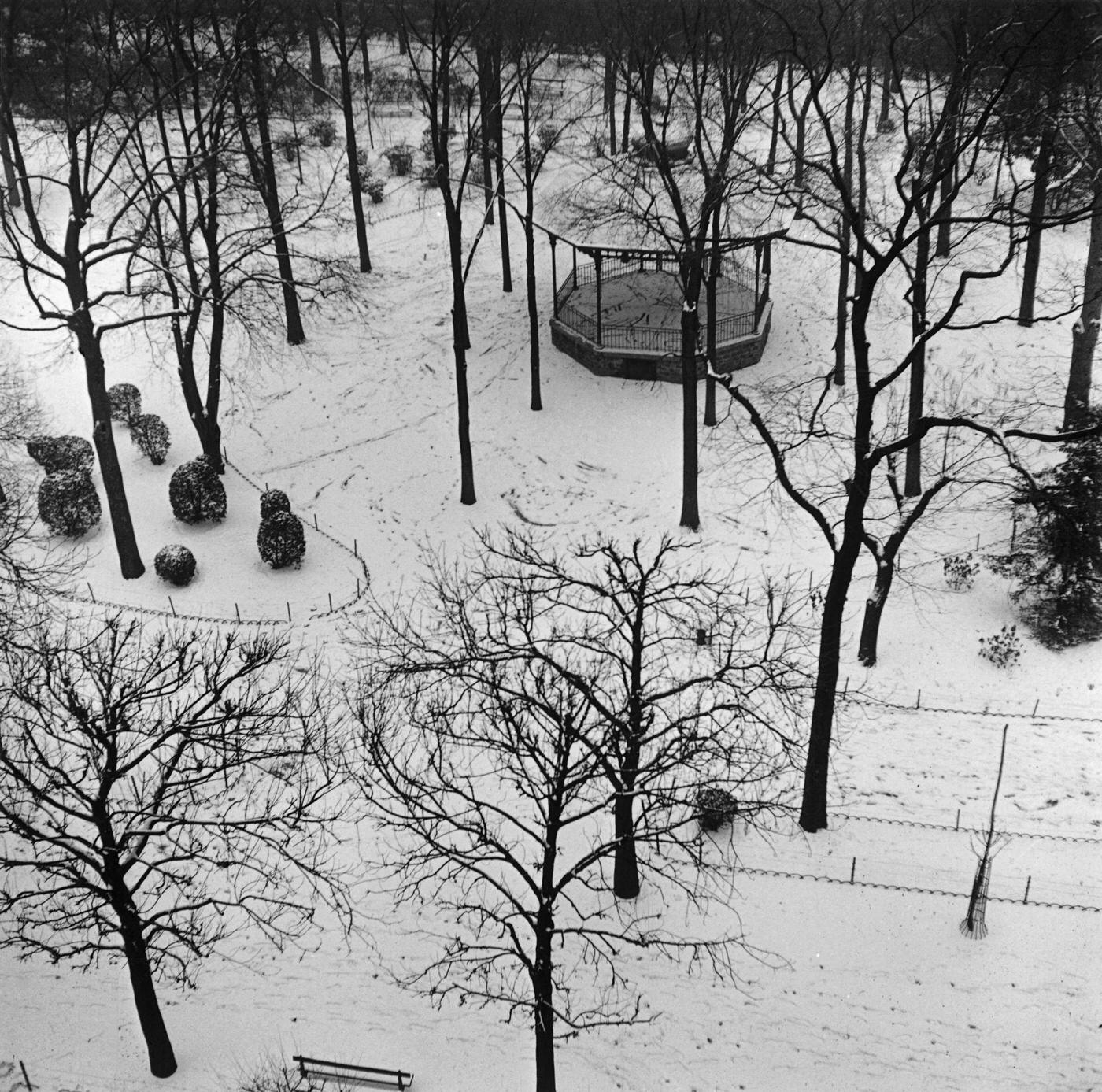 #29 The Square Des Epinettes In The Snow (Paris), 1950.