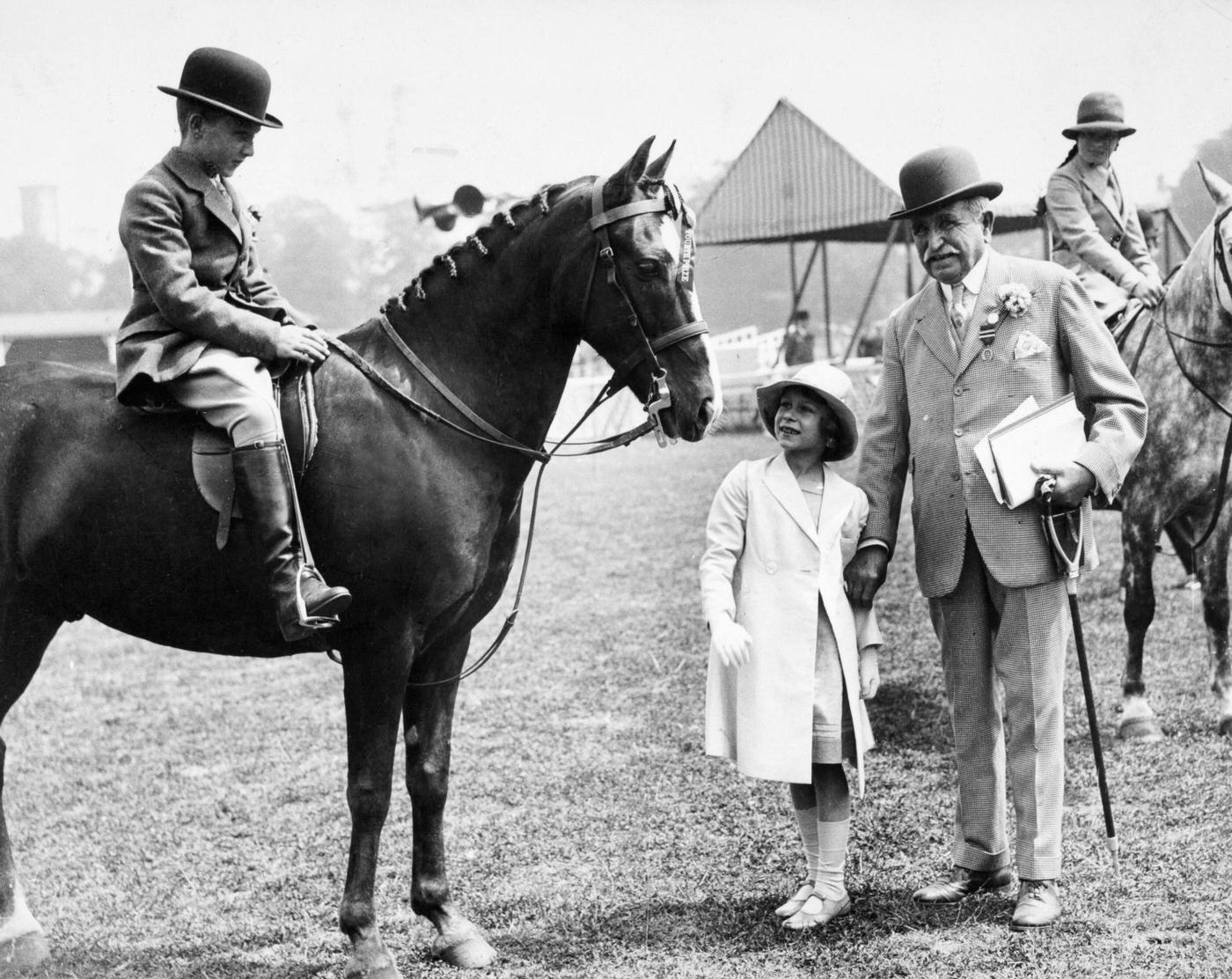 #61 Princess Elizabeth, now Queen Elizabeth II, at the Richmond Royal Horse Show.