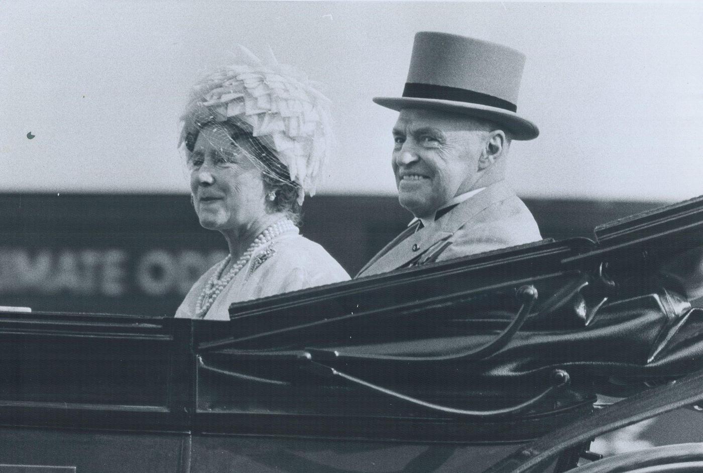 #119 Queen Mother with W. E. Rowe (Lt.-Gov.) in Canada, 1958.