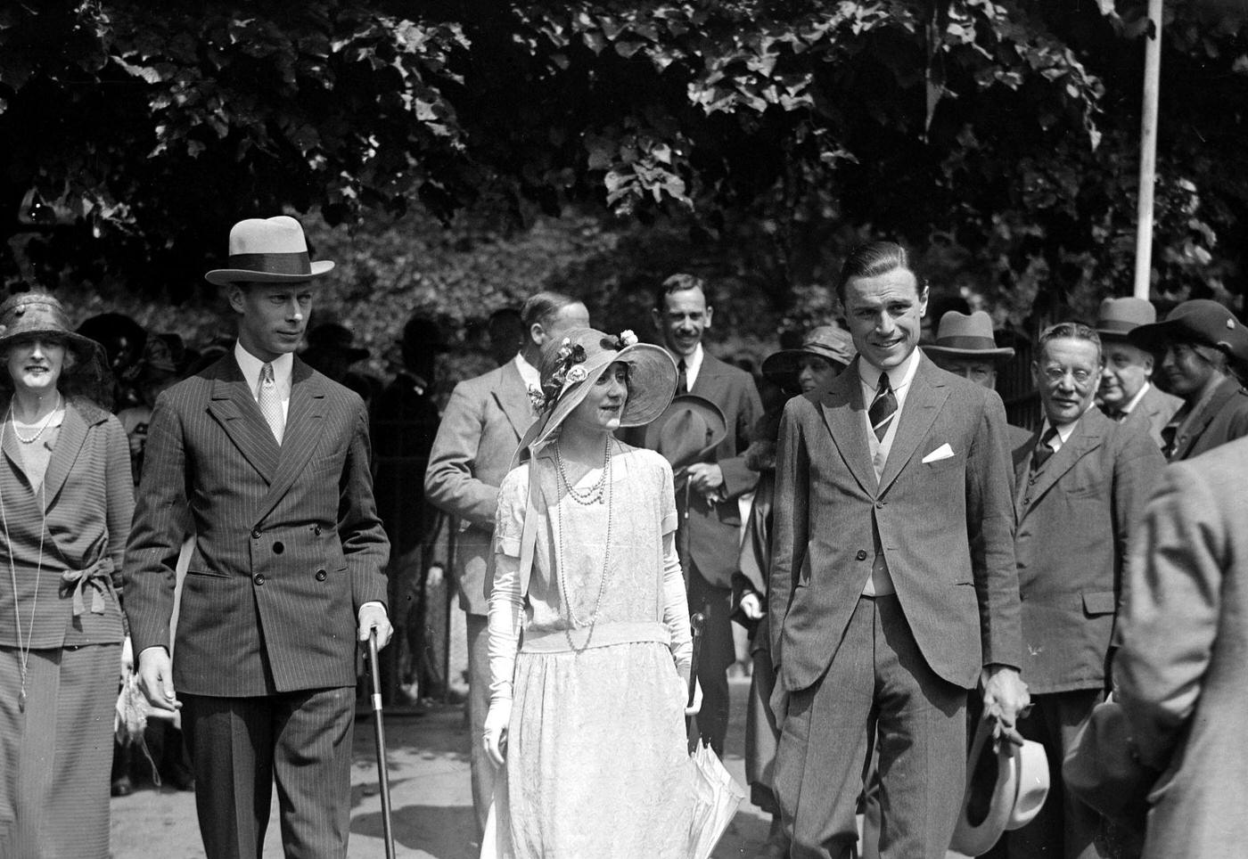 #22 Duke of York (later King George VI) and Elizabeth Bowes-Lyon at a wedding in Loughton, Essex