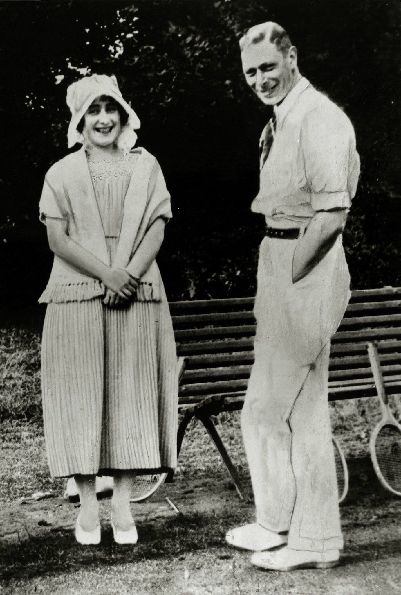 #29 Duke and Duchess of York in a relaxed setting, Duke was a keen tennis player