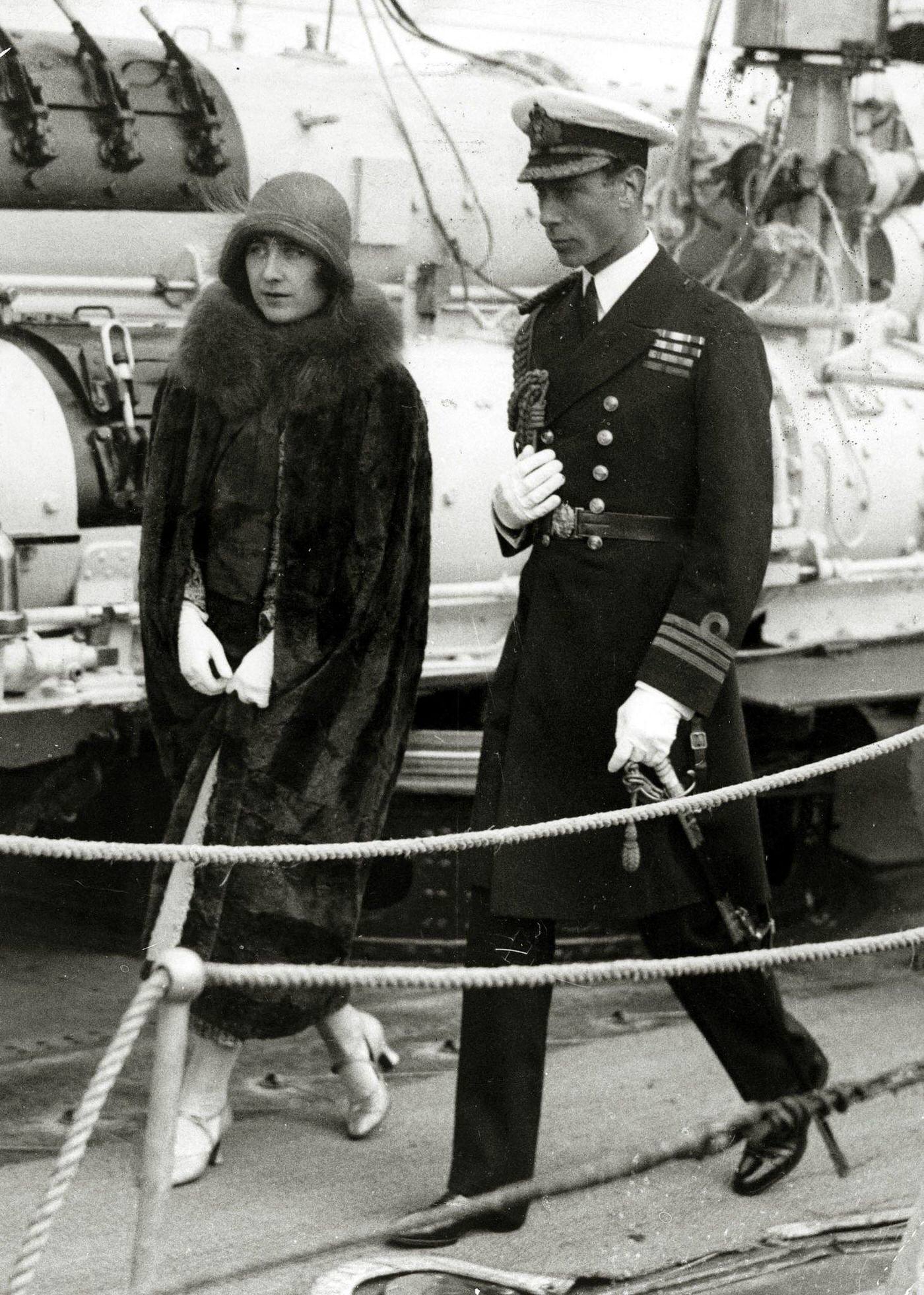 #56 The Duke and Duchess of York pictured on board ship