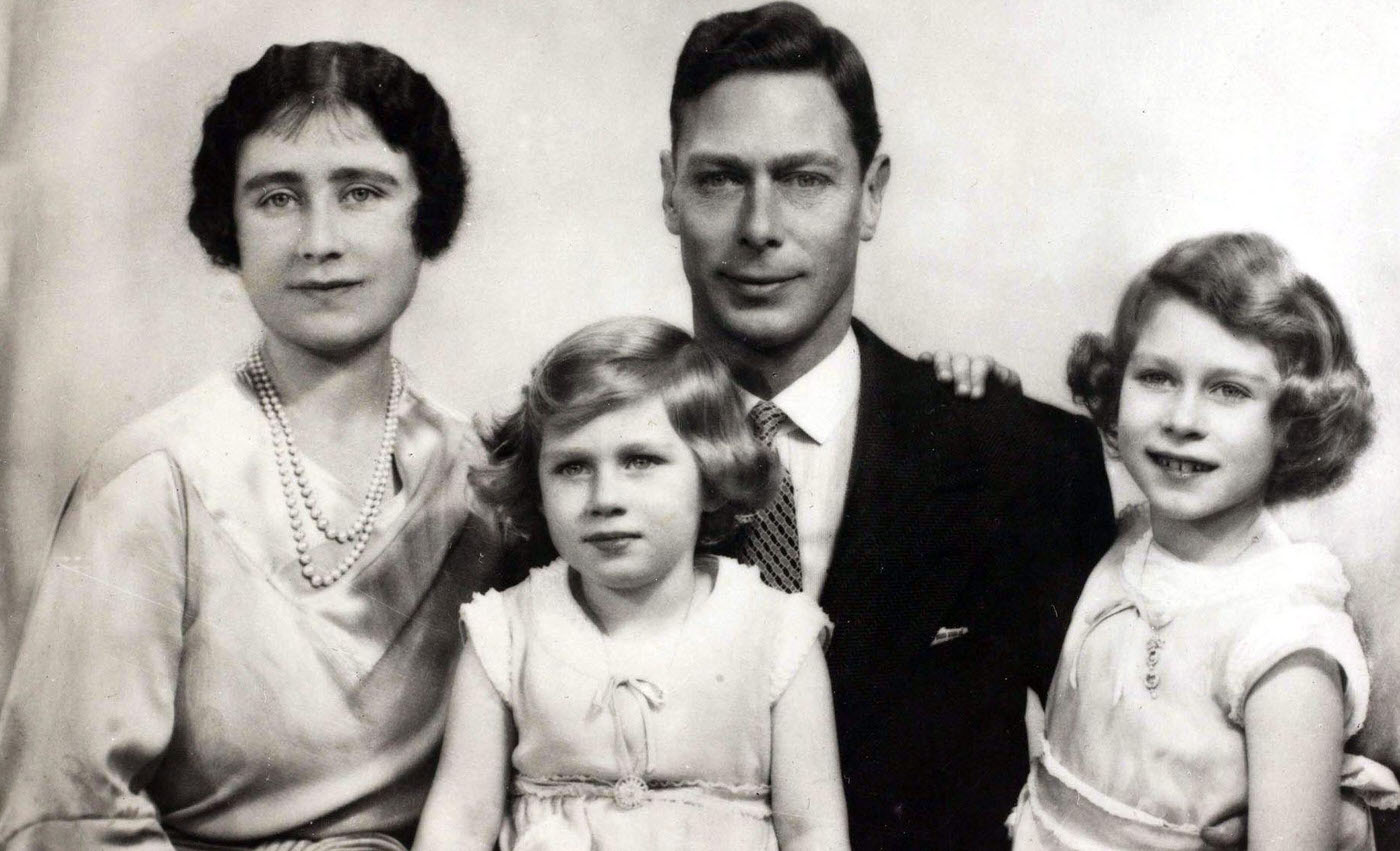 #76 Duke and Duchess of York with Princesses Elizabeth and Margaret, 1933.