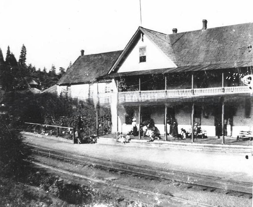 #102 Building next to railroad tracks, 1890