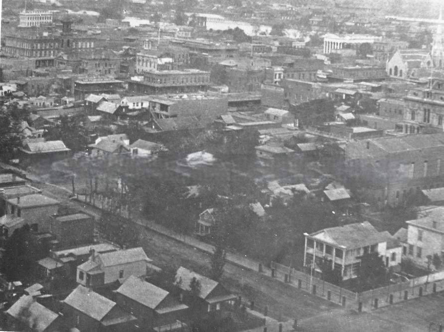 #17 View from Capitol building looking northwest. Old Courthouse visible at 7th and I Sts. in distance, 1890