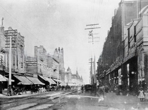 #127 K Street looking east from 6th Street, 1895,
