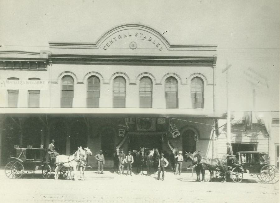#133 Central Livery and Feed Stables, 1895