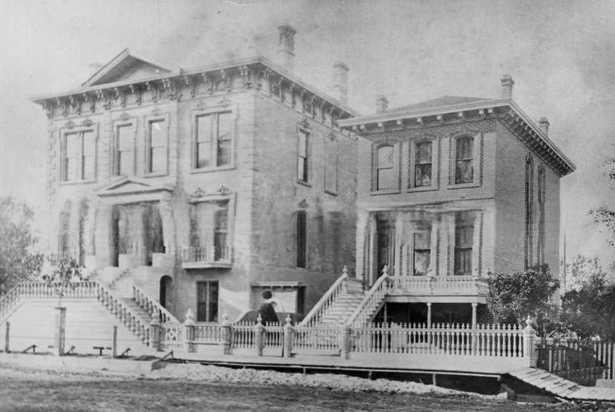 #139 View of the Leland Stanford home at 8th and N Streets, 1890