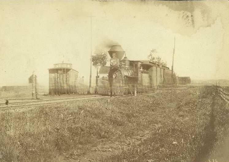 #191 Central Pacific locomotive at Napa Junction, 1890