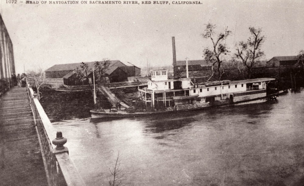 #203 River Boat at Red Bluff Landing, 1890