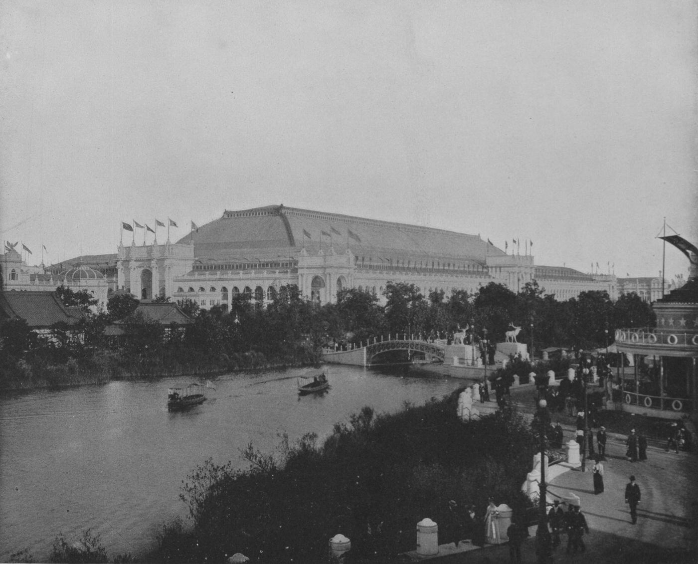 #35 A photograph of North Pond, looking westward at the World’s Columbian Exposition in Chicago, Illinois, 1893.