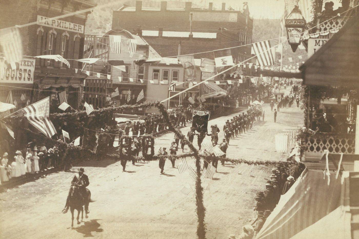 #49 Deadwood Street Parade, United States, circa 1890.