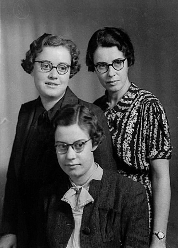 #17 Group portrait of three women wearing glasses