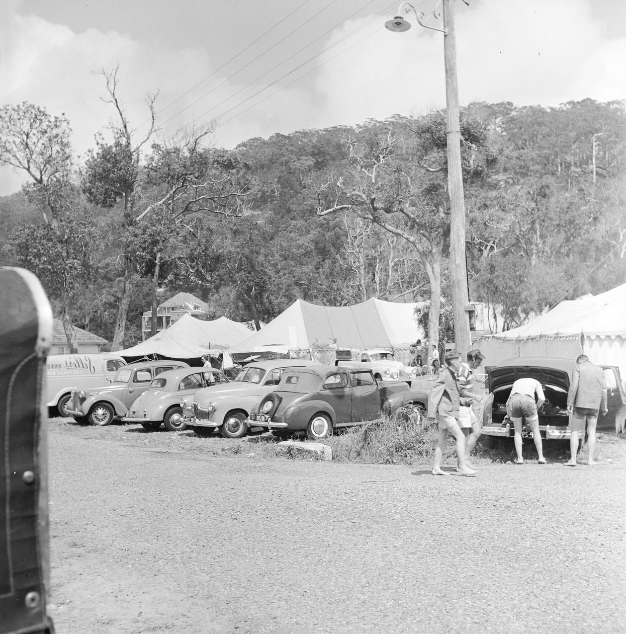 #48 Cars parked at Pittwater for a sailing event