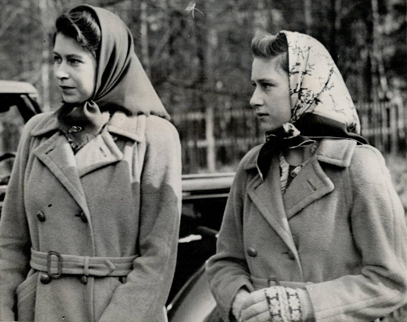 #78 Princess Elizabeth and Princess Margaret attend tree planting ceremonies at Windsor Great Park, 1945