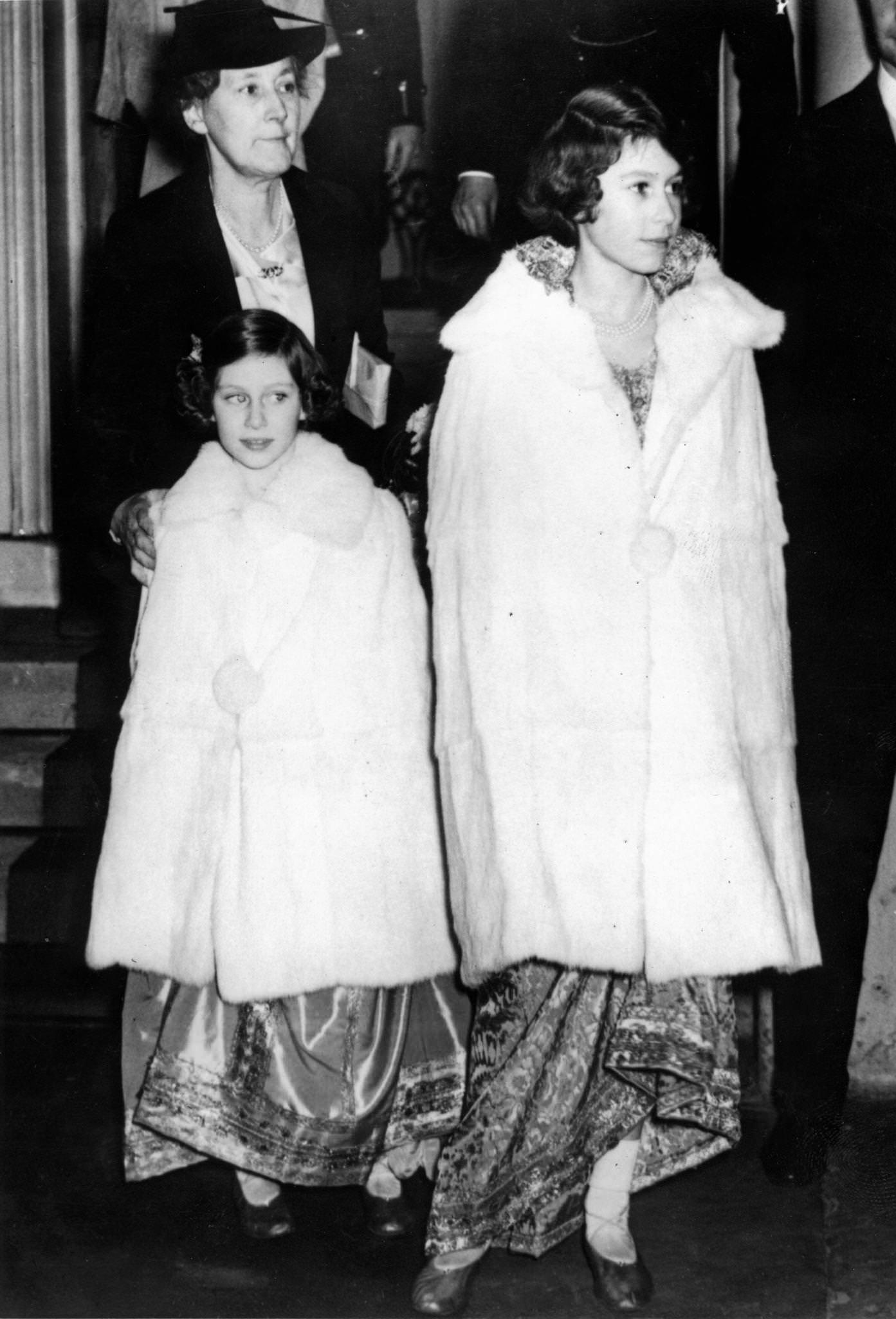 #8 The English princesses Elizabeth and Margaret in London after a children’s party, March 7th 1939.