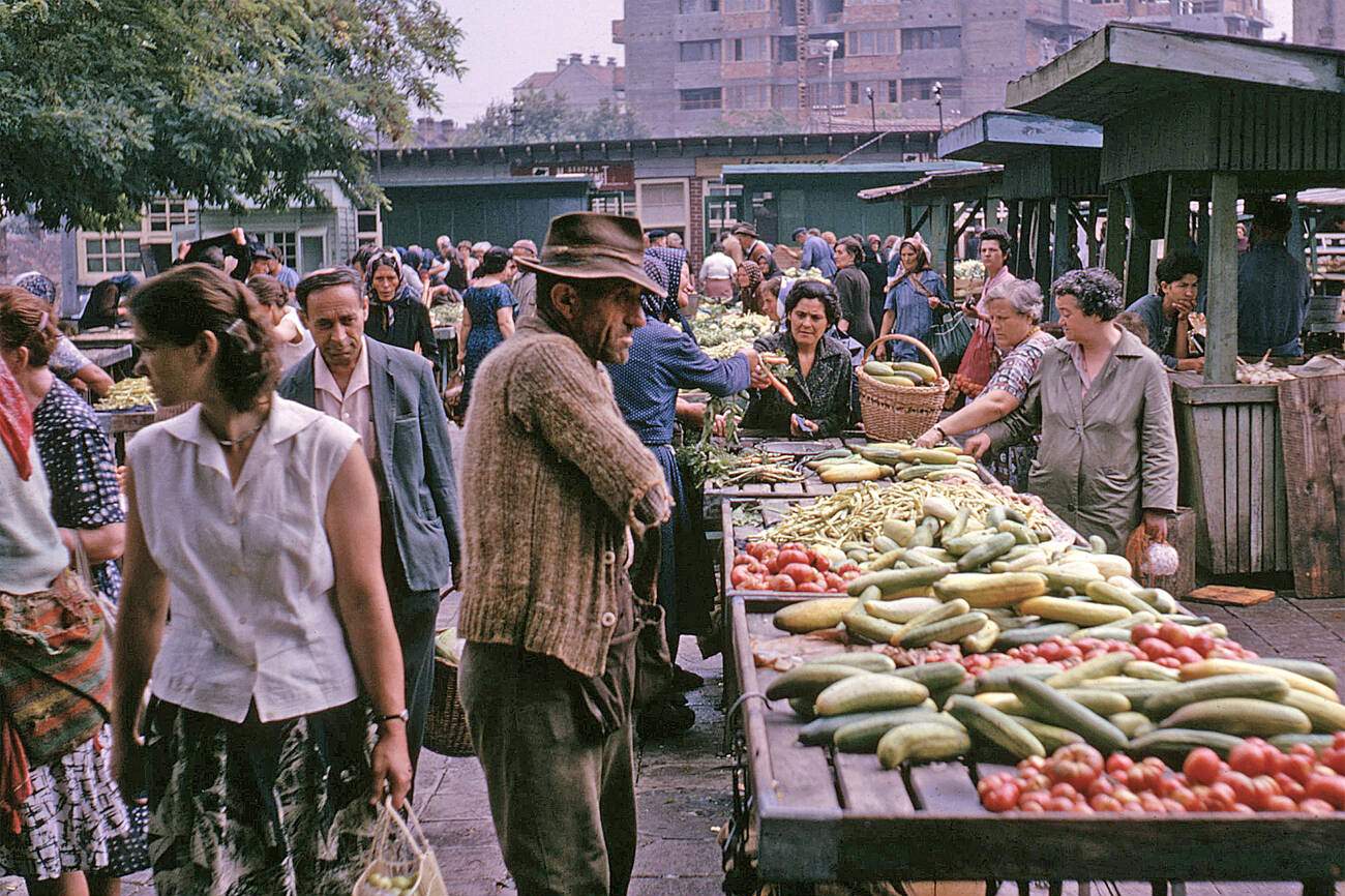 #45 Belgrade, market, Yugoslavia ( Serbia) 1960’s
