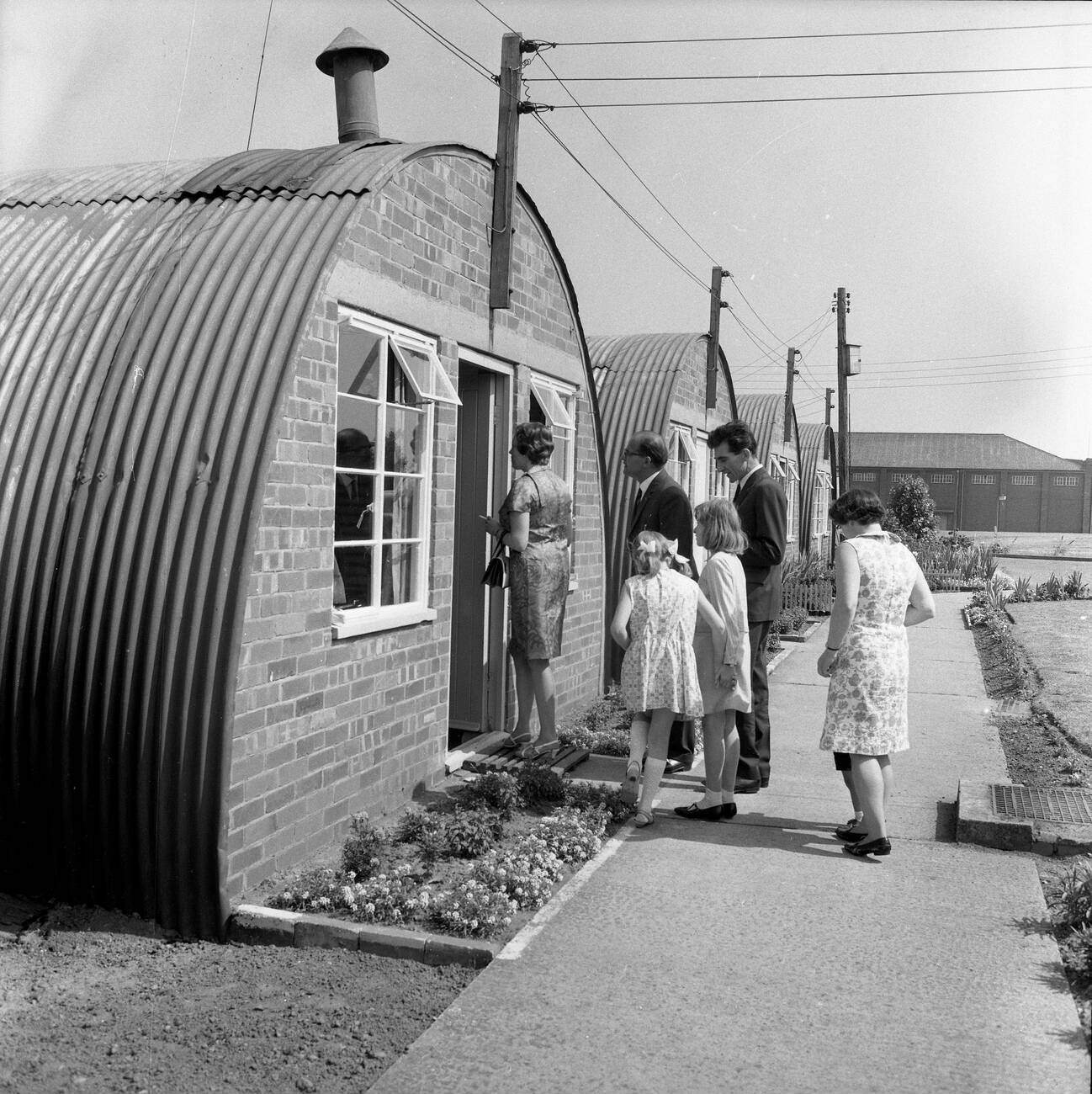 #62 Prince Andreas of Yugoslavia and his wife Princess Kira of Leiningen visiting Serbian Chetniks in displaced persons camp in England Uk 1968