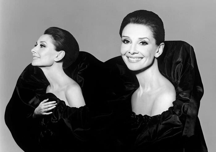 #33 Audrey Hepburn for Revlon’s “Most Unforgettable Women in the World” campaign, photos by Richard Avedon, New York, 1988